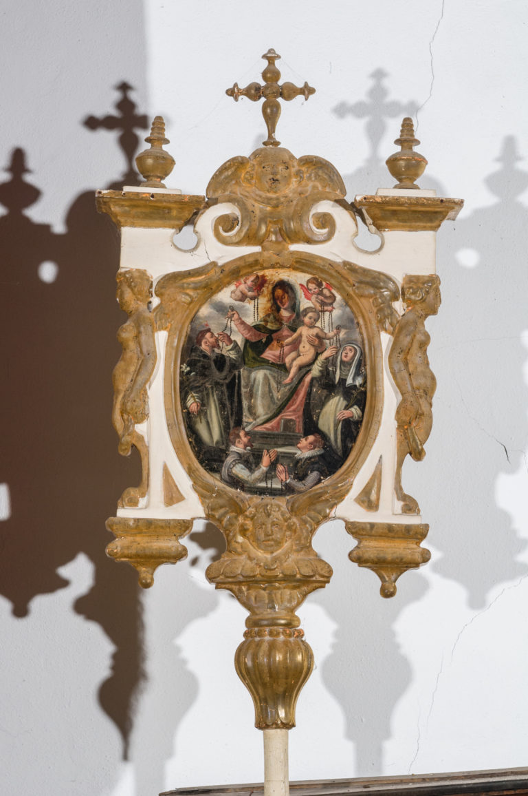 Insegna processionale con Madonna del Rosario e Assunzione della Vergine (l.1)